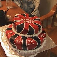 Hpnx0047.jpg pea ridge graduation. red velvet and chocolate cake. chocolate icing and fondant. i kinda like it!