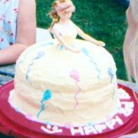 Party Barbie Cake My 2nd cake ever. Cake doll inserted in 3 tiers of cake baked in several casserole bowls- at the time I didn't have any round pans.