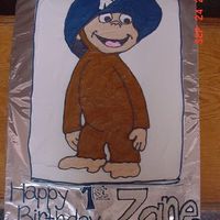 Curious George One layer marble cake11 x 15BC frostingNY hat requested from parents!