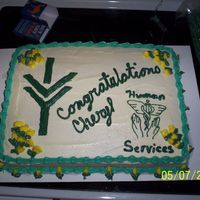 My Grad Cake I haven't done a decorated cake in a very long time so I am a little rusty right now. I did this one with the Ivy Tech logo and the...