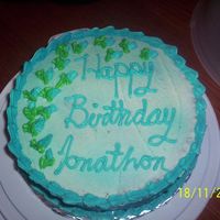 First "paid" Cake I made this for a friend of mine's kids birthday. He wanted something plain but it had to be blue.