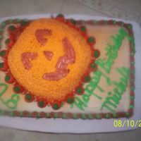 Michele's Birthday Cake This is the cake I did for my sister's birthday. She wanted something plain, so this is what she got.