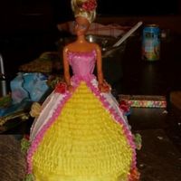 First Doll Cake My friend and I decided to try and do a doll cake, just for fun. Neither of us had ever done one and we took turns decorating it. Here'...
