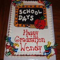 College Graduation This gal graduated from college with an Elementary Education degree.