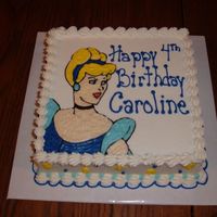 Cinderella I was pleased with this one. It was on an 8" square and it is hard to get the facial features not to look clunky!