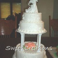 Pineapple Cake this is one of my 1st wedding cakes. Still learning =0)