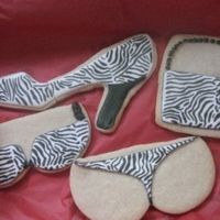 Zebra Cookies Made these for my mom -- she loves anything animal print.