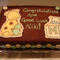 Giraffe And Buttons I volunteered to make the cake for a baby shower we're having at work, and I'm proud of how it turned out. This was my first...