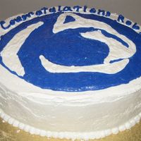 Penn State Graduation Cake Graduation cake I made for my Brother. He graduated from Penn State University with a BA in Architecture. It is a white cake with white...