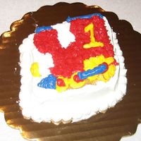 Birthday Train - Smash Cake Smash cake version of the Birthday cake. Took me 45 minutes to decorate and 2 minutes for my nephew to destroy. FYI - don't do red on...