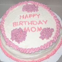 First Birthday Cake This was my birthday cake I made. It was for my mother-in-law. Its a year later and I'm finally geting around to putting them up.