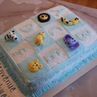 Baby Quilt... Inspired by a cake on CC .. (I can't find the user name anymore, sorry :( )Fondant decorations...