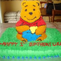 Pooh Bear Cake My newphew's first Birthday Cake... It was a Pooh theme!