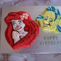 Ariel And Flounder Buttercream, Ariel Cake Pan, Hand Carved Flounder...