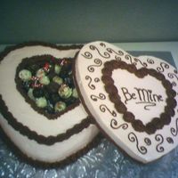 Box O'chocolate Cake doubles as a box of chocolates. Cake ball bon-bons