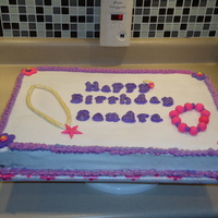 Fun Jewlery Half chocolate half white with buttercream frosting. Decorated with fondant and gum paste.