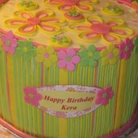 Kera's Cake Cake for my sister's B'day - Got smashed a little before I even got it to her, but she loved it.