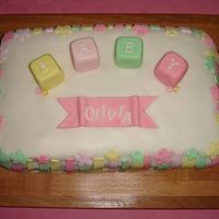 My Daughter Christening-Cake Filled with strawberrymousse and custardCovered with fondant, decorated with gumpaste and mmf Thanks to helipops, for the inspiration =D