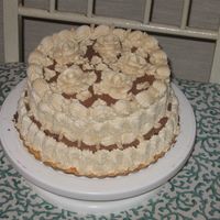 Picnic Cake Chocolate Cake with peanut butter flavored butterceam icing. Made for huubys company picnic