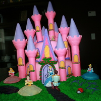Princess Castle Cake This is the Wilton kit. I covered everything with marshmellow fondant. Had my husband drill holes in the bottom of the towers so I could...