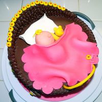 Baby Carriage Cake This cake was tricky only because it was a "Boston Creme Cake" recipe and the pudding middle made the cake a bit unstable to...