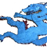 Tang Soo Do Dragon This cake is 4 feet square and is make out of 250 cupcakes on a plywood cutout and frosted over the top with blue. Textured with a cookie...