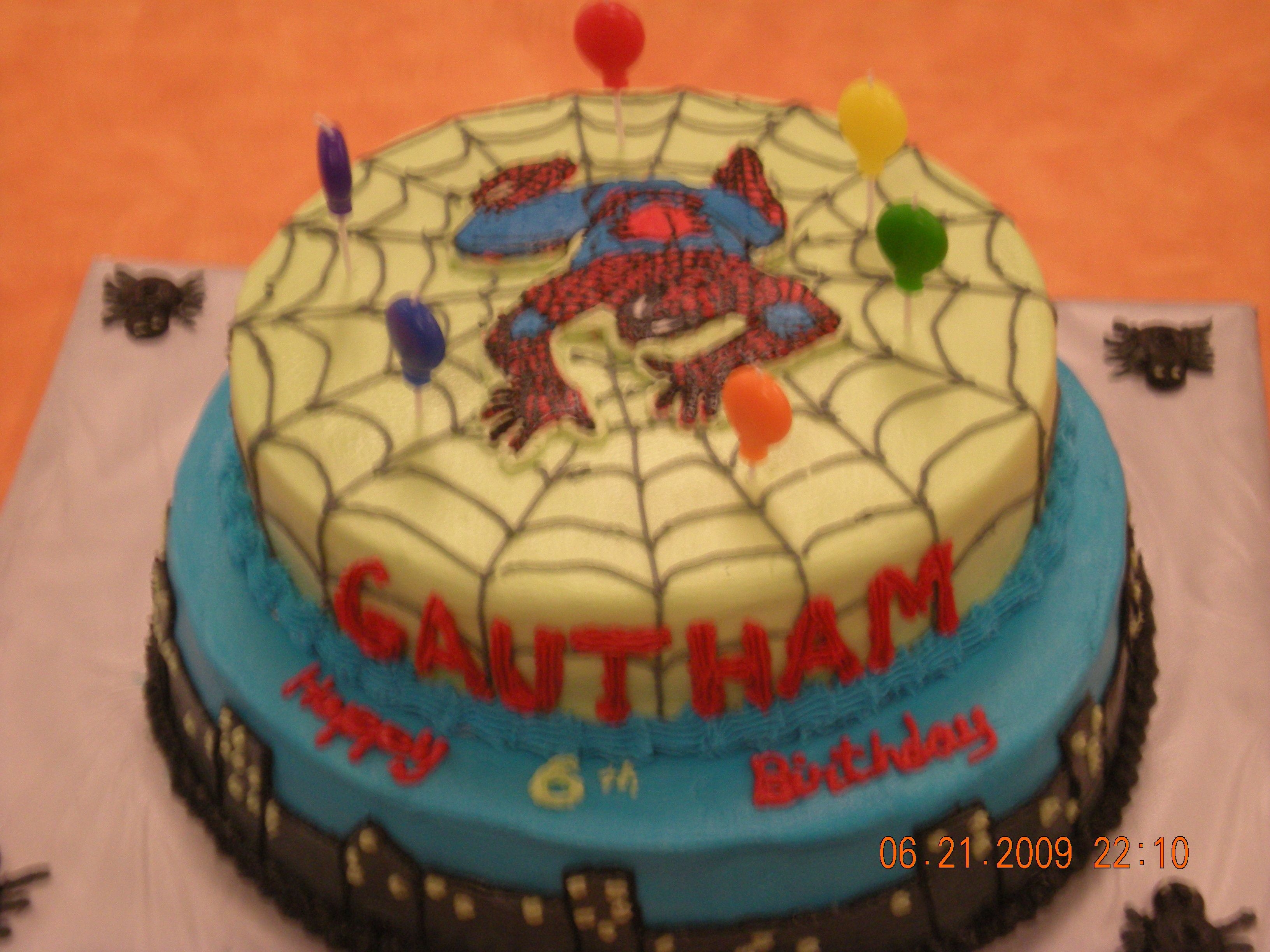 Spiderman Cake The spiderman is FBCT. I got a lot of inspiration for this from many awesome cakes on this website.