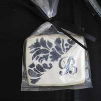 Damask Bridal Shower Cookie Sugar cookies iced with royal icing