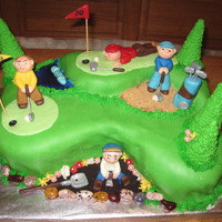 80Th Hole! I made this for a family friend who was turning 80, loves golf and is in a senior club that does gardening for the golf course. Cake is...
