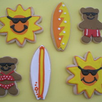 Beach Party Cookies! sugar cookies with royal icing