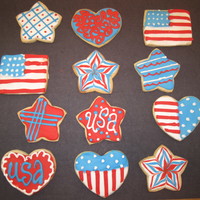 Fourth Of July Cookies Sugar Cookies with royal icing