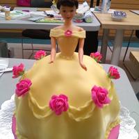 Finale For Fondant/gumpaste Class It is an almond butter cake with chocolate pudding filling and covered in buttercream and fondant. The flowers are gumpaste. It is my first...