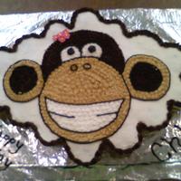 Monkey Cupcake Cake This is my first attempt at a cupcake cake. The cupcakes are funfetti and the icing is milk chocolate and peanut butter buttercream. The...
