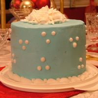 Practice Cake. Been awhile... Much more practice needed. I do love the color... and the borders are okay.... That is what practice is for.... right?