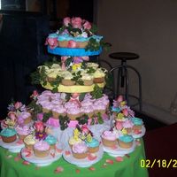 Wedding Cupcake wedding cup cake i made for the wedding of my officemates cousin. i used fresh flowers for the design. this is the 1st time i made a cake...