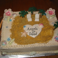 Beach Themed Bridal Shower Cake 