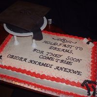 Graduation Cake College graduation cake buttercram with fondant decorations