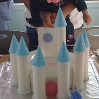 Castle Cake chocolate and strawberry covared in fondant---first time doing a castle cake. Althought wanted to do more to put in little details time and...