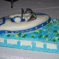 Speed Boat: Master Craft Groom's cake for a friend. They got married on the lake and drove off in their boat.