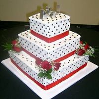 3 Tiered Square Wedding Cake 