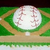 3-Dimensional Baseball Field Cake 