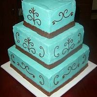 3-Tiered Blue And Chocolate 
