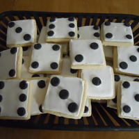 Dice Cookies Dice cookies I made for my mom's Bunco group.