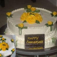 Anniversery Cake Anniversary cake for a friend's grandparents.