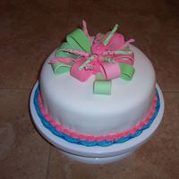 Mom's Birthday '06 First try using fondant and making a bow. I used MMF, which I found to be much tastier than the prepackaged Wilton fondant. Next time, the...