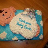 A Bundle Of Joy This is made from an idea I found on here. The cake on top is an upside down heart.