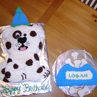 Doggie Cake I made this for my nephew's birthday, who is in love with dogs!