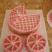 Jones Baby Shower My friend brought me a picture she wanted me to make. I really enjoyed makeing this cake. Death by Chocolate cake, chocolate buttercream...