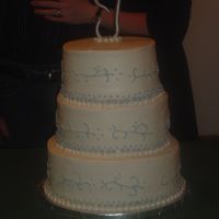 Jones Reception Cake I made this cake for a friend. Her son got married in Chicago where they live, so they had a second reception here at home for family and...