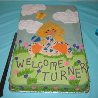 Witzy Welcome I didn't have a Little Suzy's Zoo cake pan so I just pattern transfered a picture of Witzy from my computer onto my 12x18 sheet...